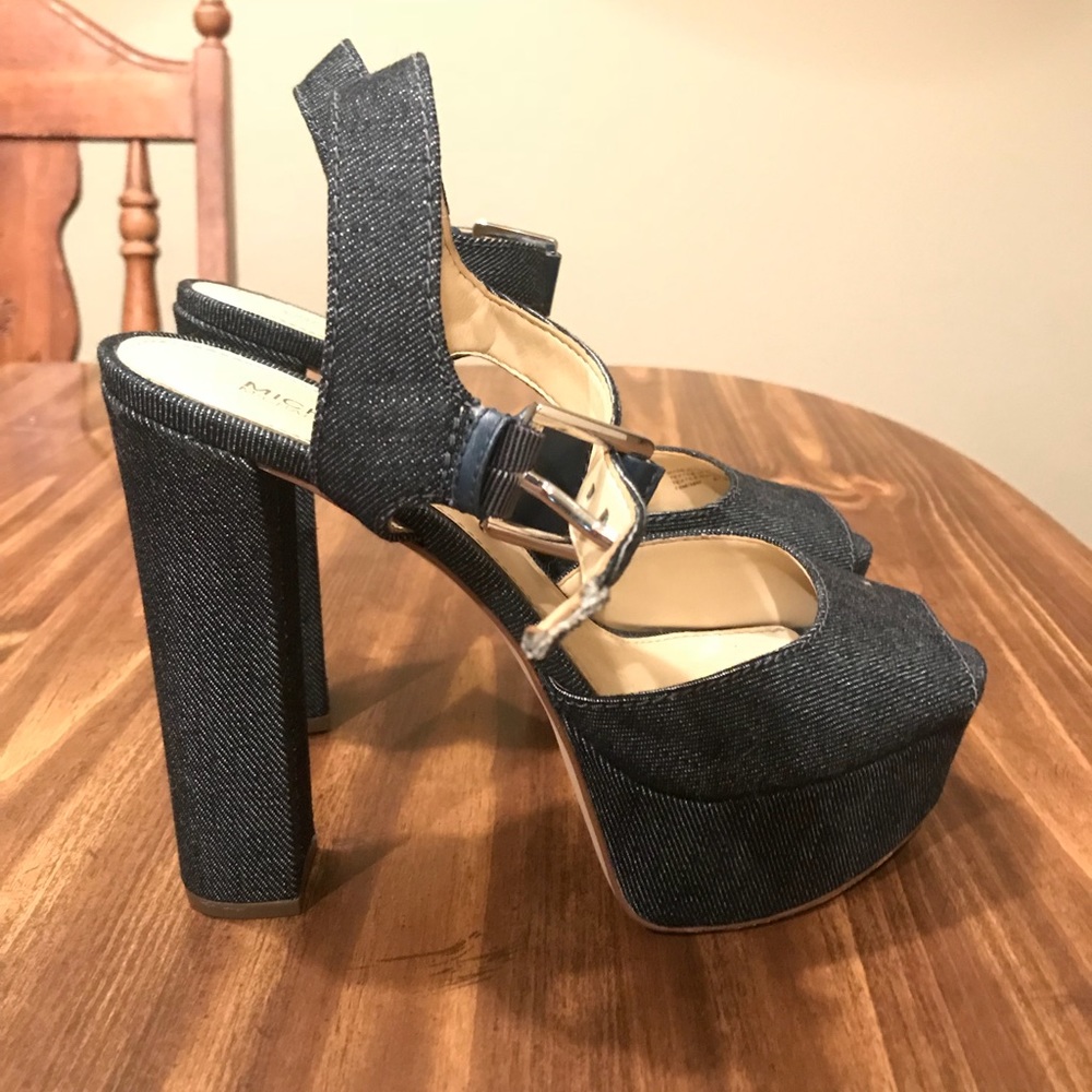 Michael Kors Blue Denim Heels